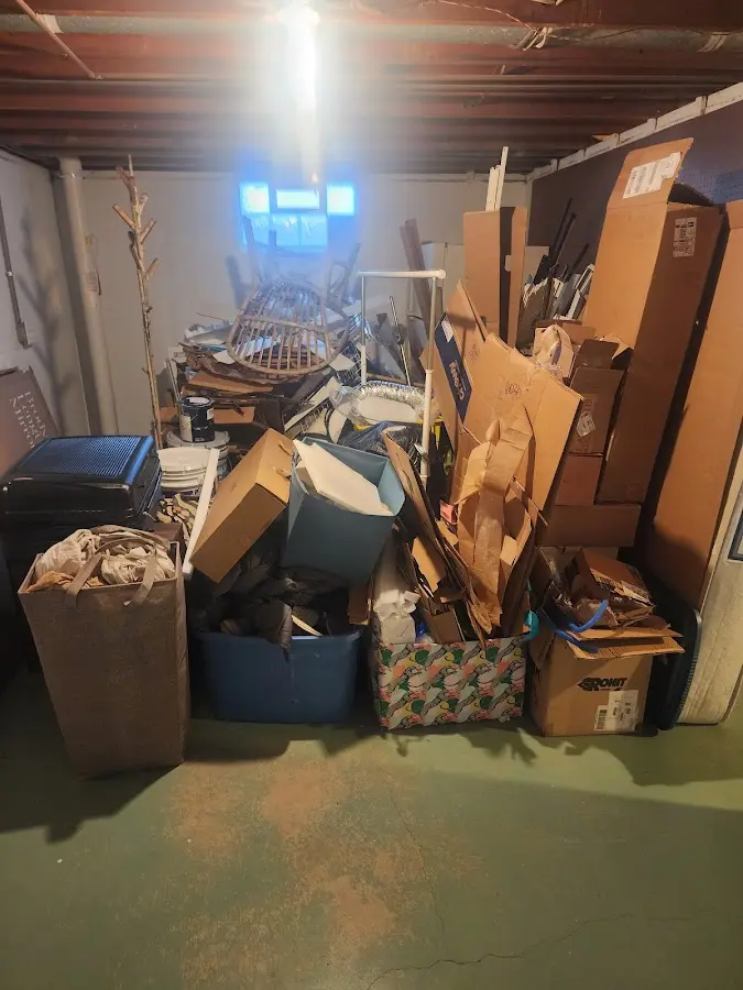 Roll-off dumpster container at job site for Yard Waste Dumpster Rental in Superior